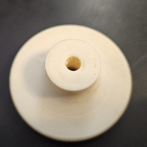 Completed 3D printed part with embedded nut