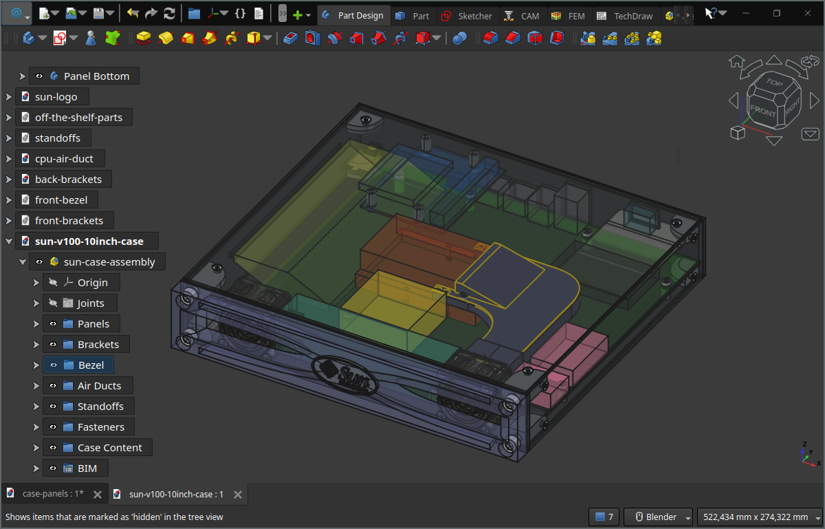 Sun V100 Case Design