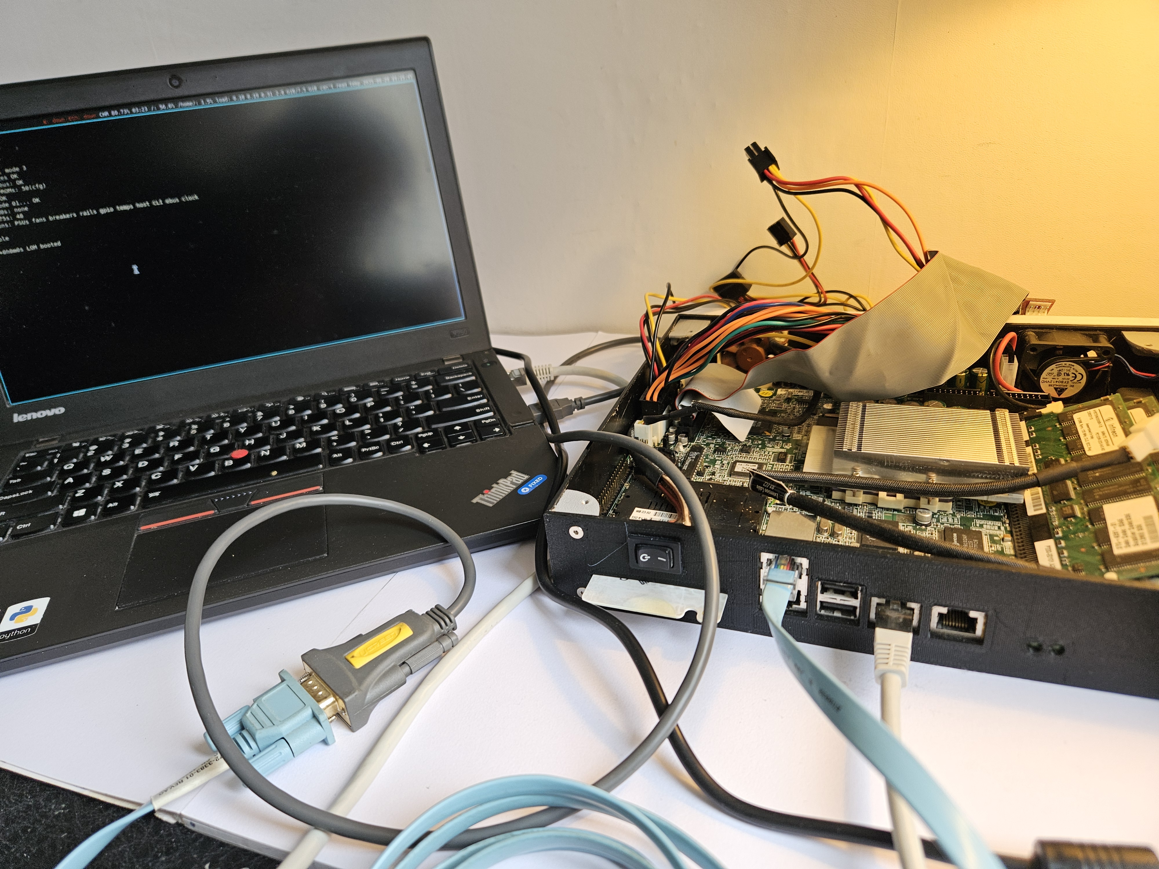 Network install setup with cables